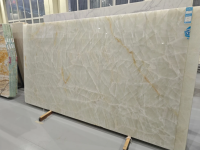 Слэб из Оникса "White Crystal", полирован, толщина 1,8 см