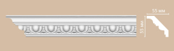 Потолочный плинтус с орнаментом DECOMASTER 95613 гибкий (55*55*2400)