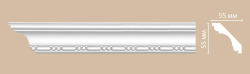 Потолочный плинтус с орнаментом DECOMASTER 95628 (55*55*2400)
