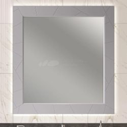 Зеркало Opadiris Луиджи 100 с подсветкой и функцией антизапотевания, серое матовое